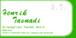 henrik tasnadi business card